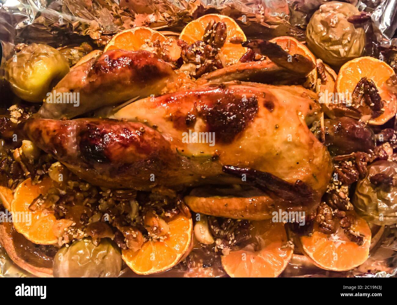 Horno de gallina de Guinea al horno alias plato de Navidad italiano, Moscú,  Rusia Fotografía de stock - Alamy