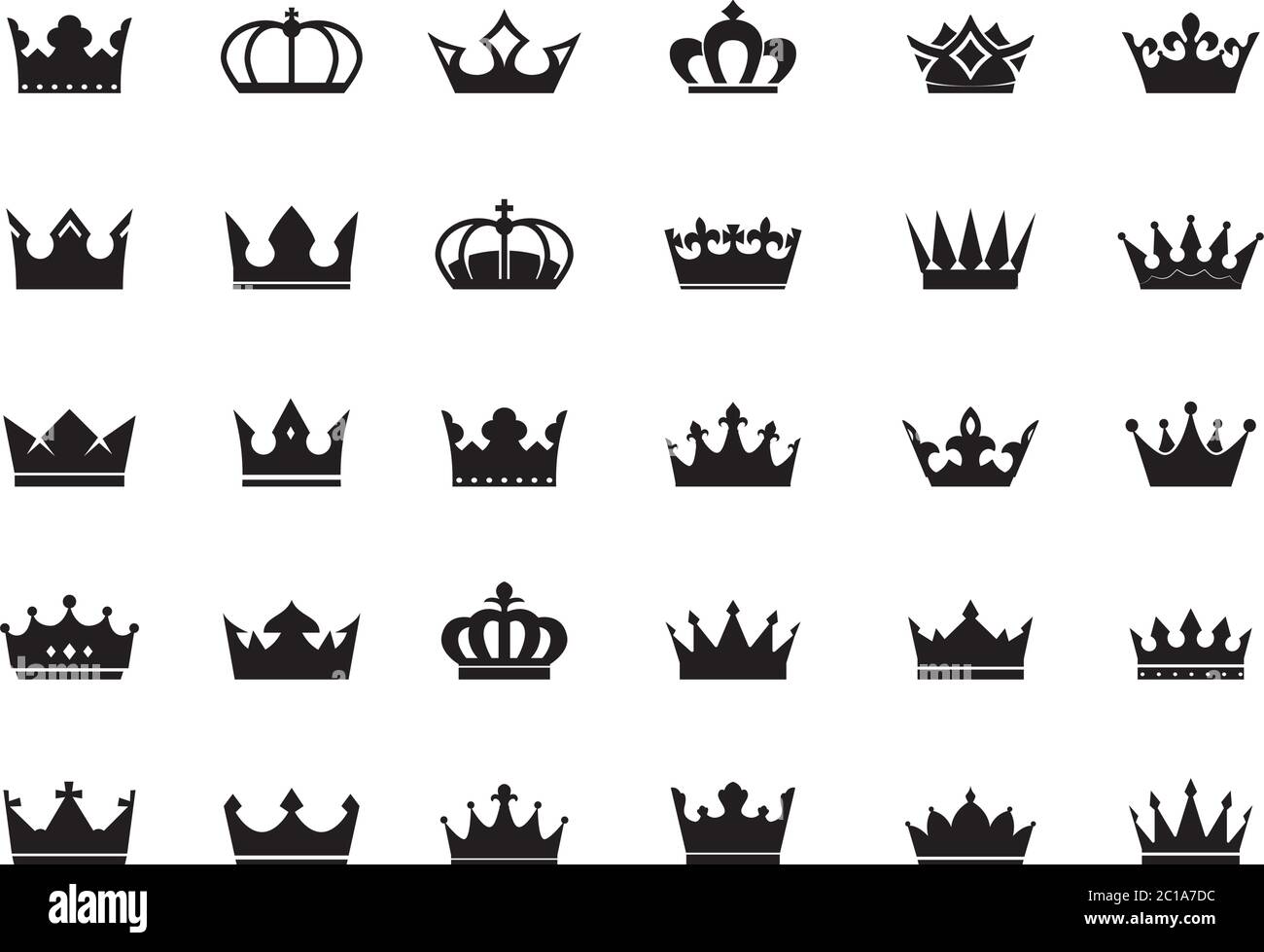 Coronas rey y reina Imágenes vectoriales de stock - Alamy
