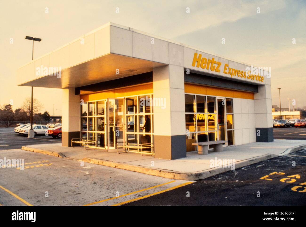 Alquiler de aeropuerto Hertz Hubs Foto de stock
