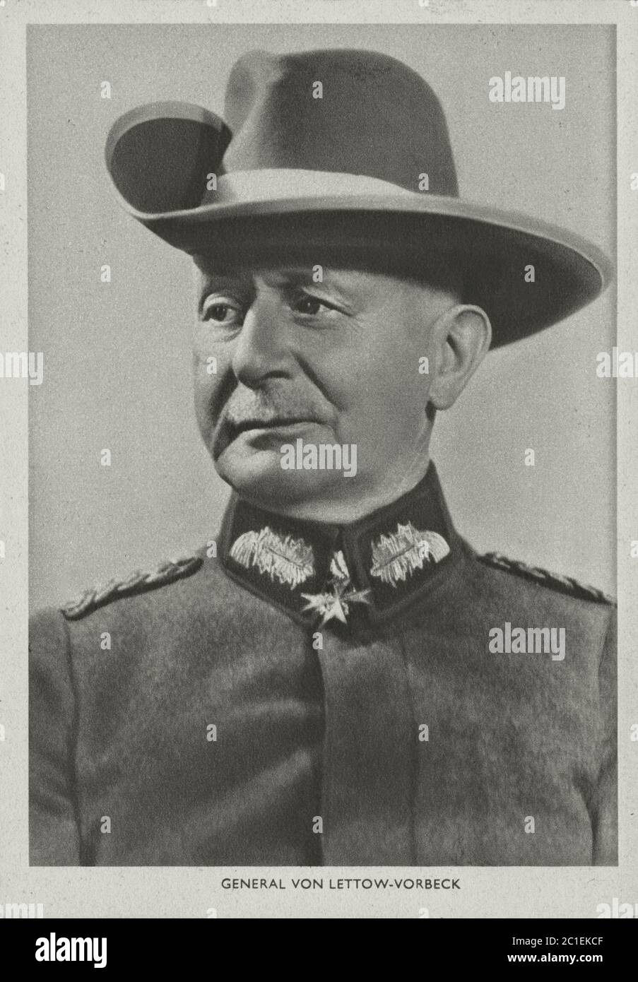 Paul Emil von Lettow-Vorbeck (1870 – 1964), también llamado el León de África (en alemán: Löwe von Afrika), fue un general del Ejército Alemán y el mando Foto de stock