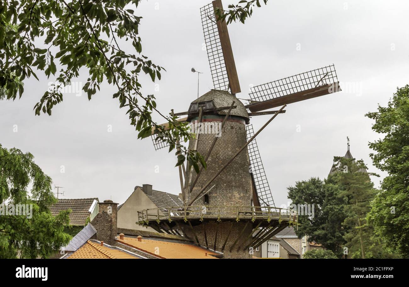 Moinho De Vento Kriemhildemuhle, Cidade Xanten, Alemanha Foto de