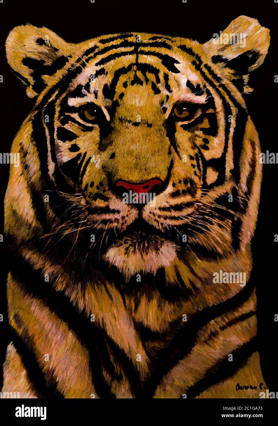 Pintura de tigre Foto de stock