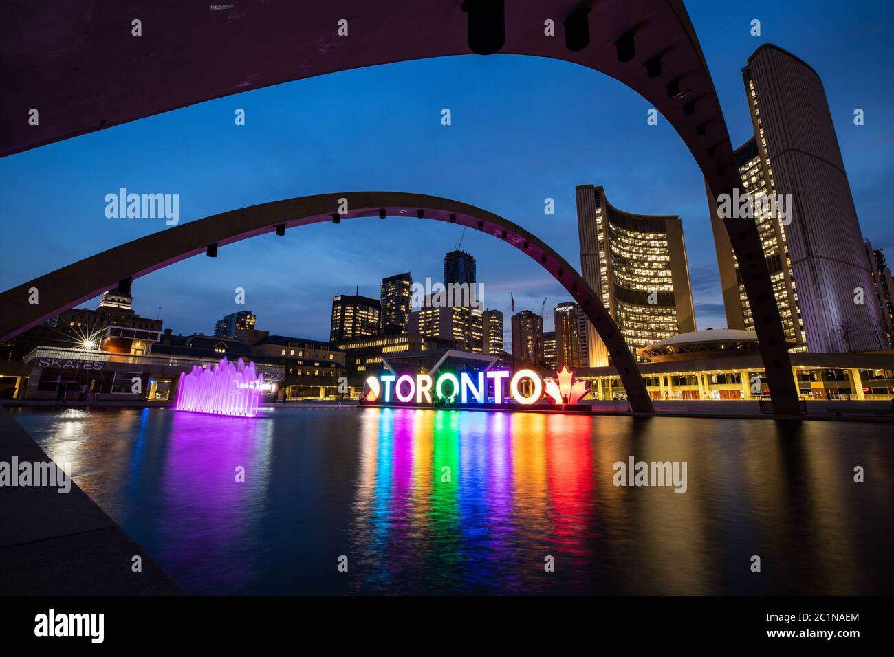 La ciudad de Toronto por la noche Foto de stock
