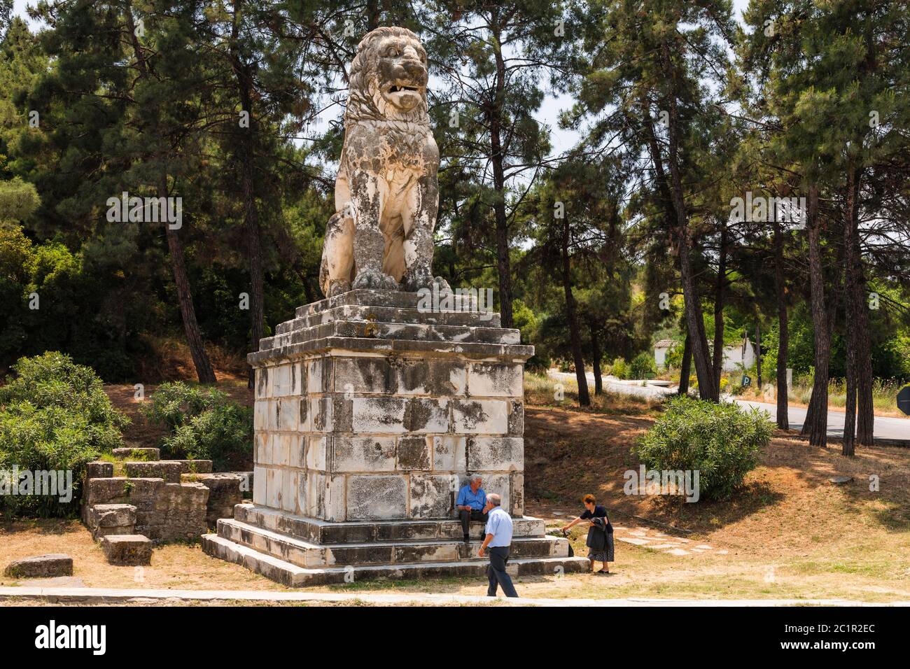 El León de Amphipolis, siglo IV AC, Anfipolis antiguo, Amfipoli