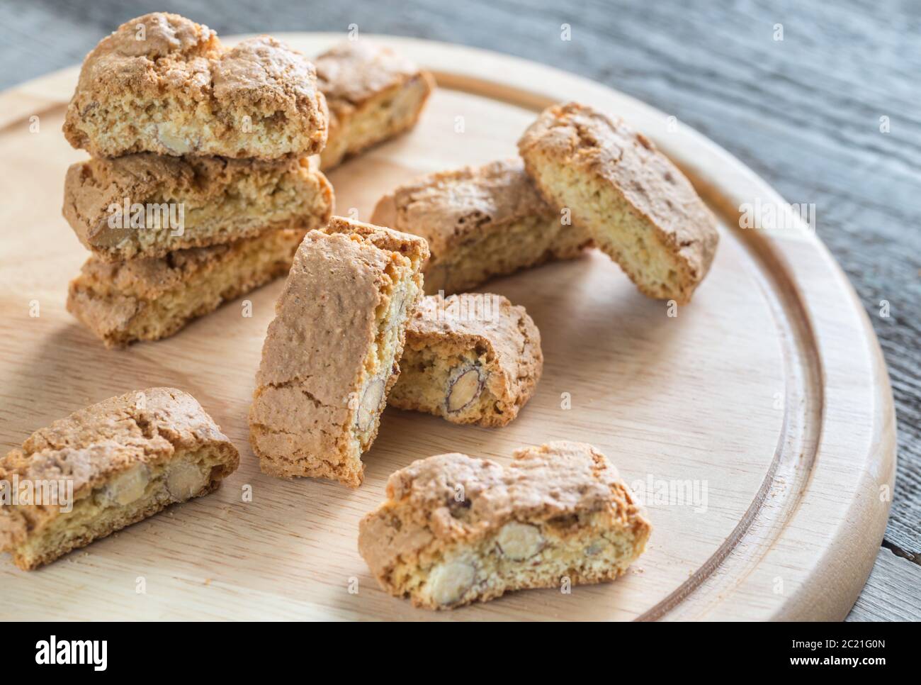 Cantuccini con almendras Foto de stock