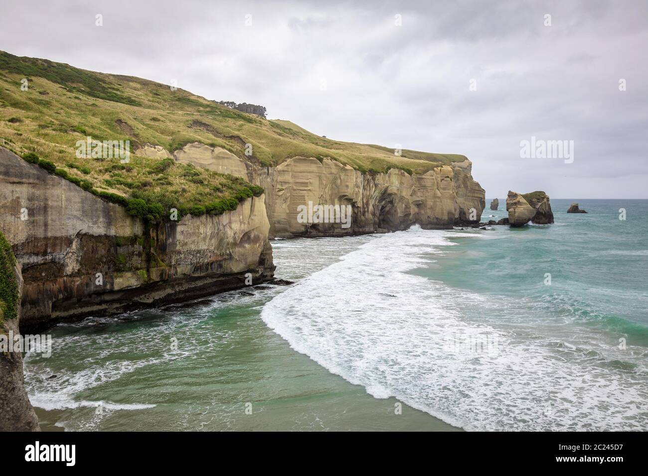 Playa de túnel de Nueva Zelanda Foto de stock