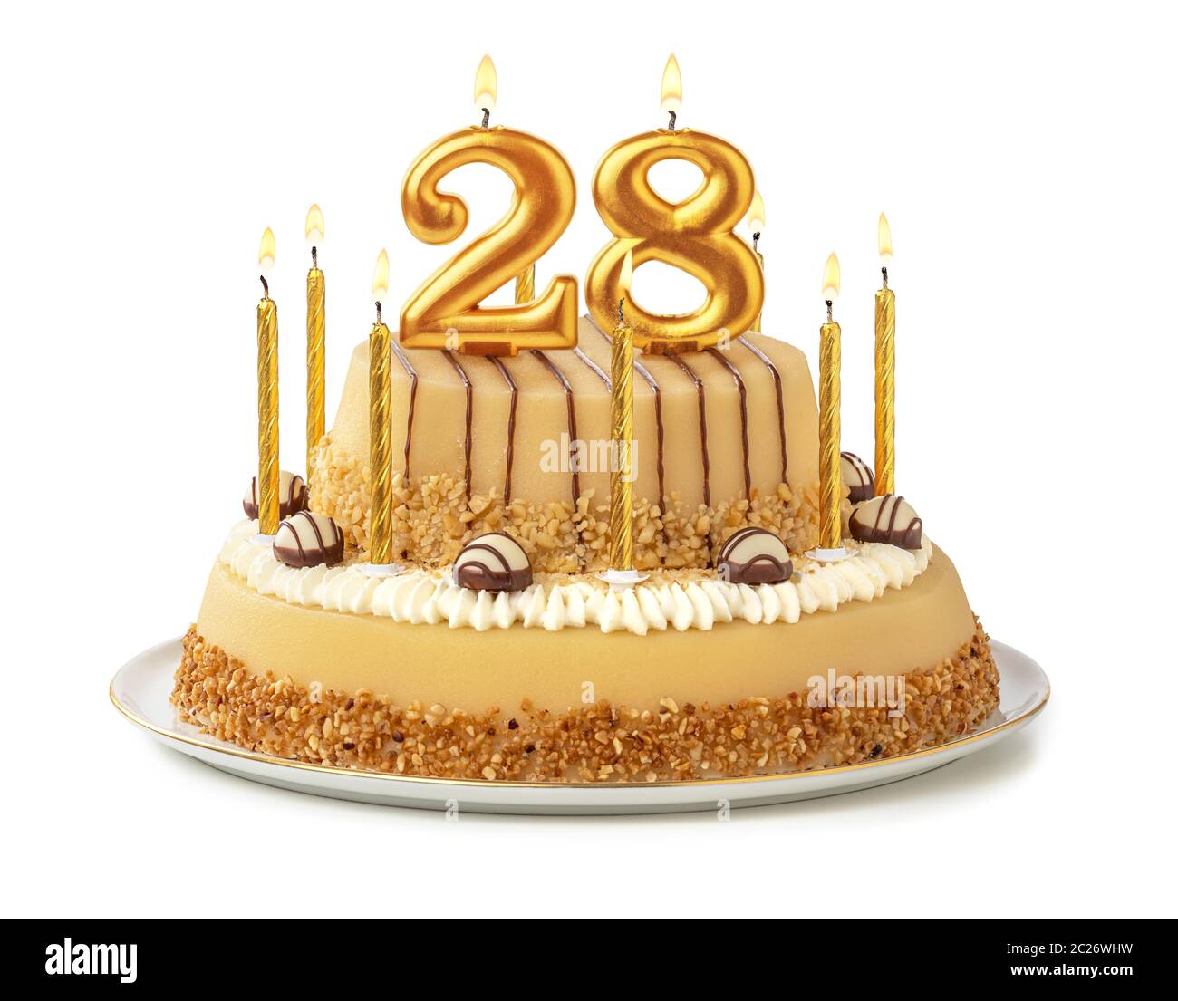 Birthday cake candles number 28 fotografías e imágenes de alta resolución -  Alamy