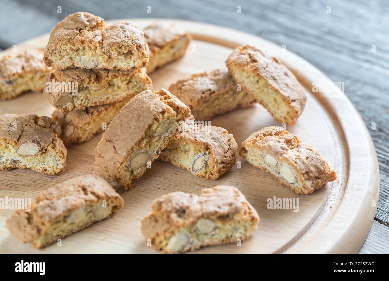 Cantuccini con almendras Foto de stock