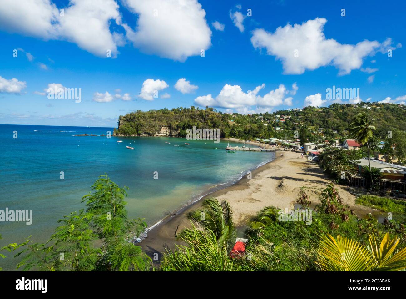 Santa Lucía - Castries en el Mar Caribe Foto de stock