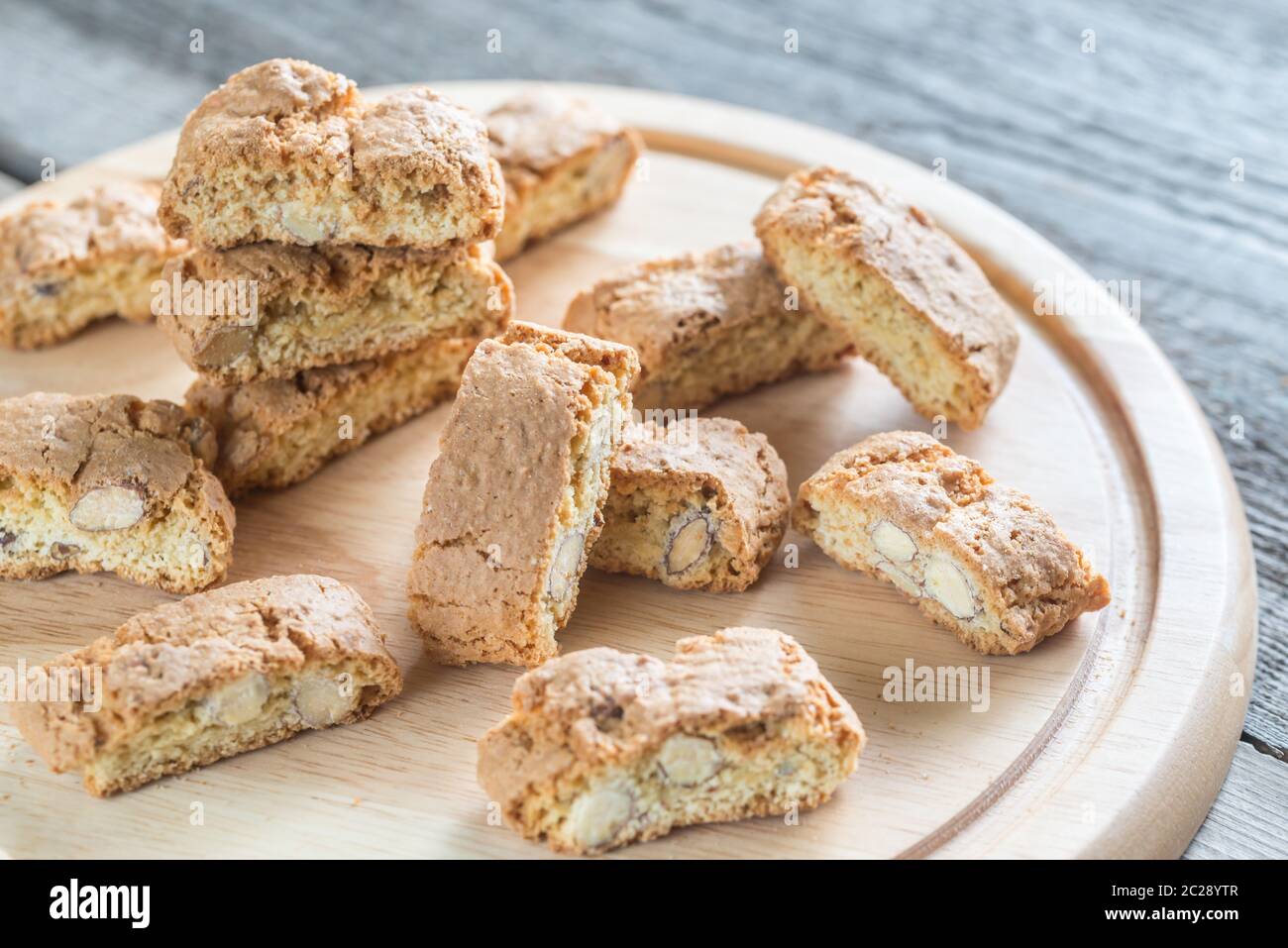 Cantuccini con almendras Foto de stock