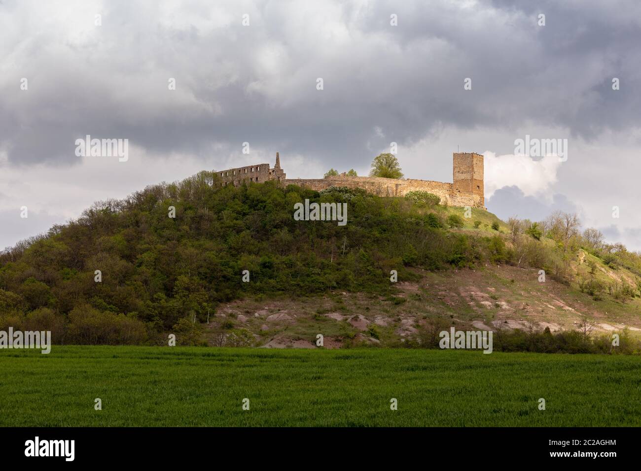 El castillo de Gleichen en Turingia Foto de stock