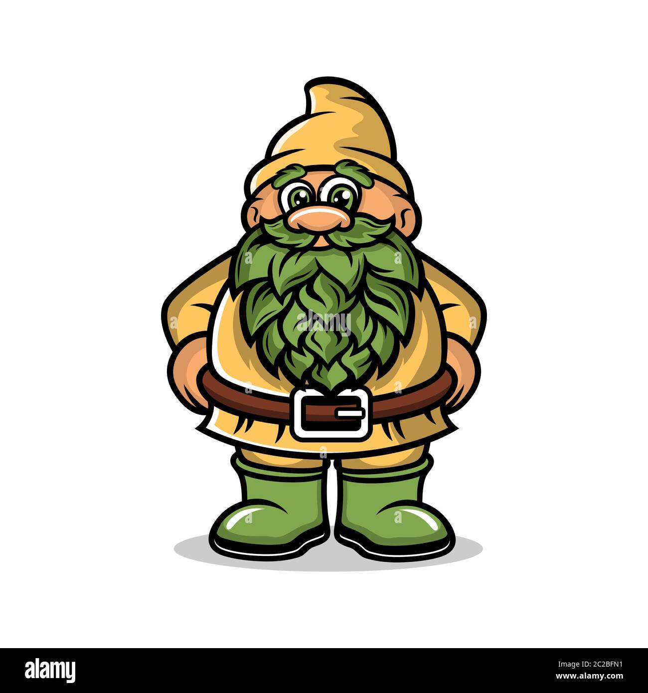 Cartoon Dwarf Mascot logo.ilustración vectorial. Ilustración del Vector