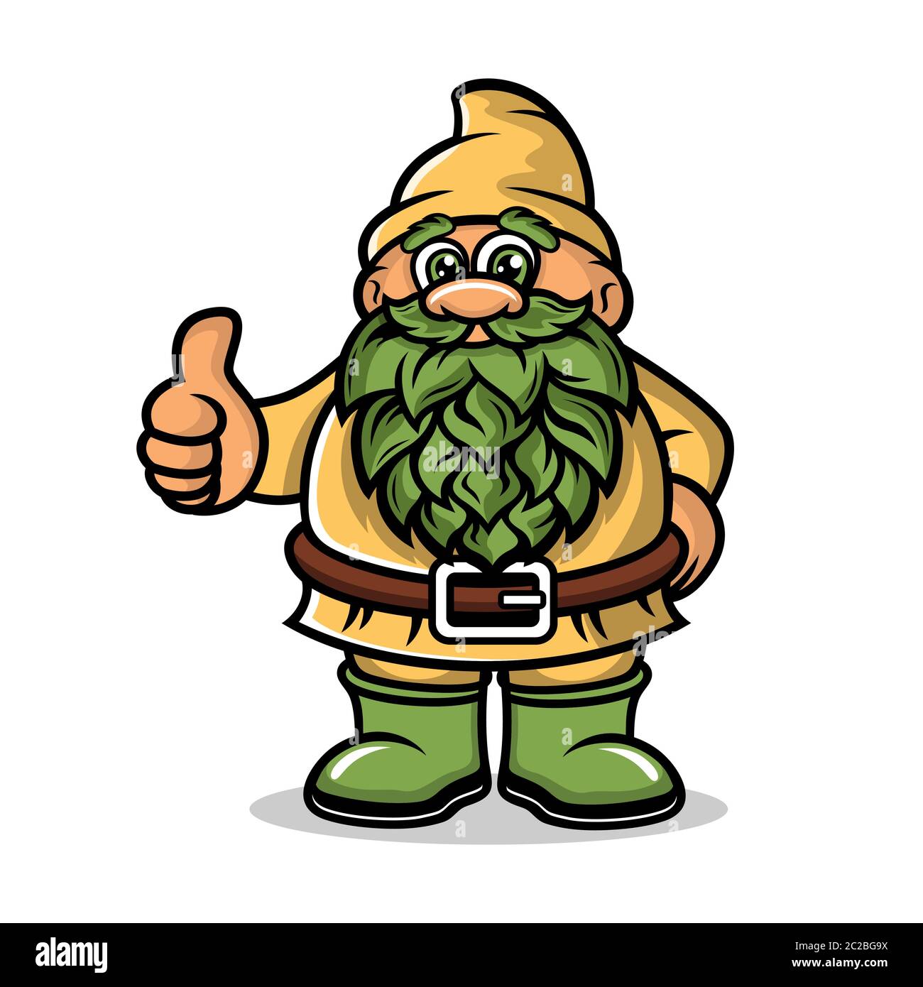 Cartoon Dwarf Mascot logo.ilustración vectorial. Ilustración del Vector