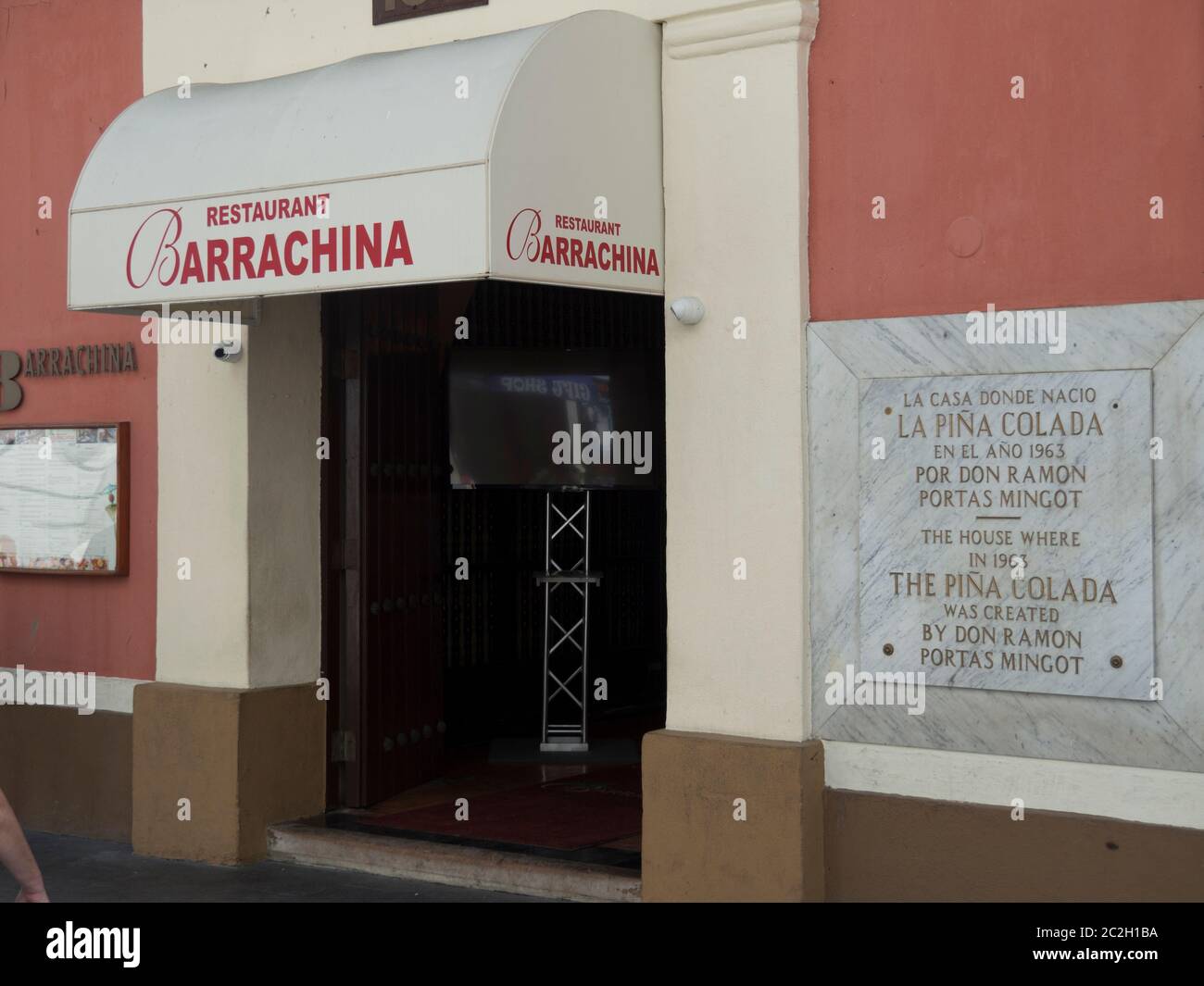 Restaurante Barrachina, Casco Antiguo, Puerto Rico. Hogar de la Pina Colada  Fotografía de stock - Alamy