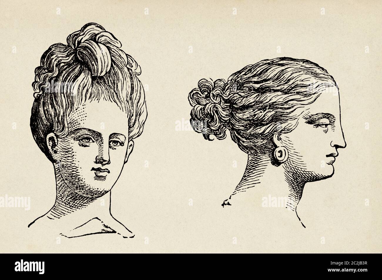 Peinados griegos de jarrones etruscos Grecia Antigua Antiguo siglo XIX  grabado ilustración el Mundo ilustrado 1880 Fotografía de stock  Alamy