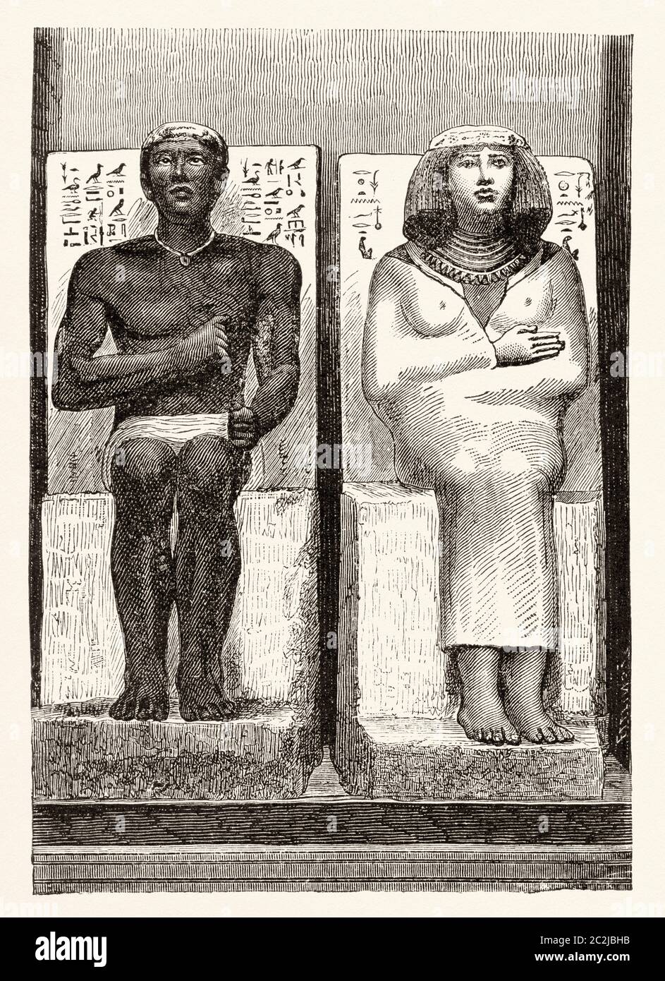 Statues rahotep and nofret fotografías e imágenes de alta resolución