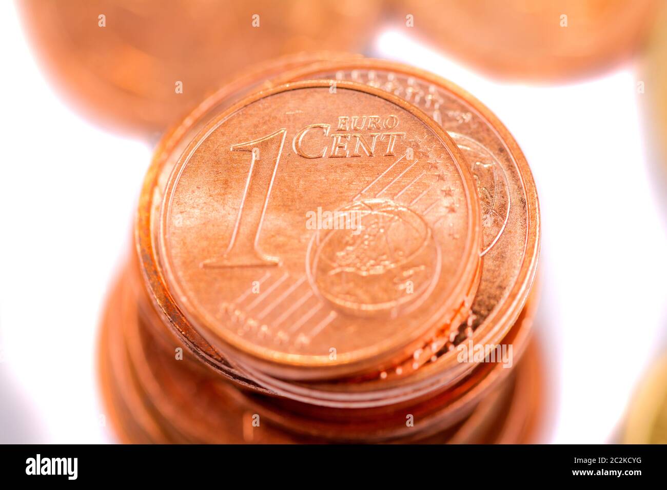 monedas en primer plano Foto de stock