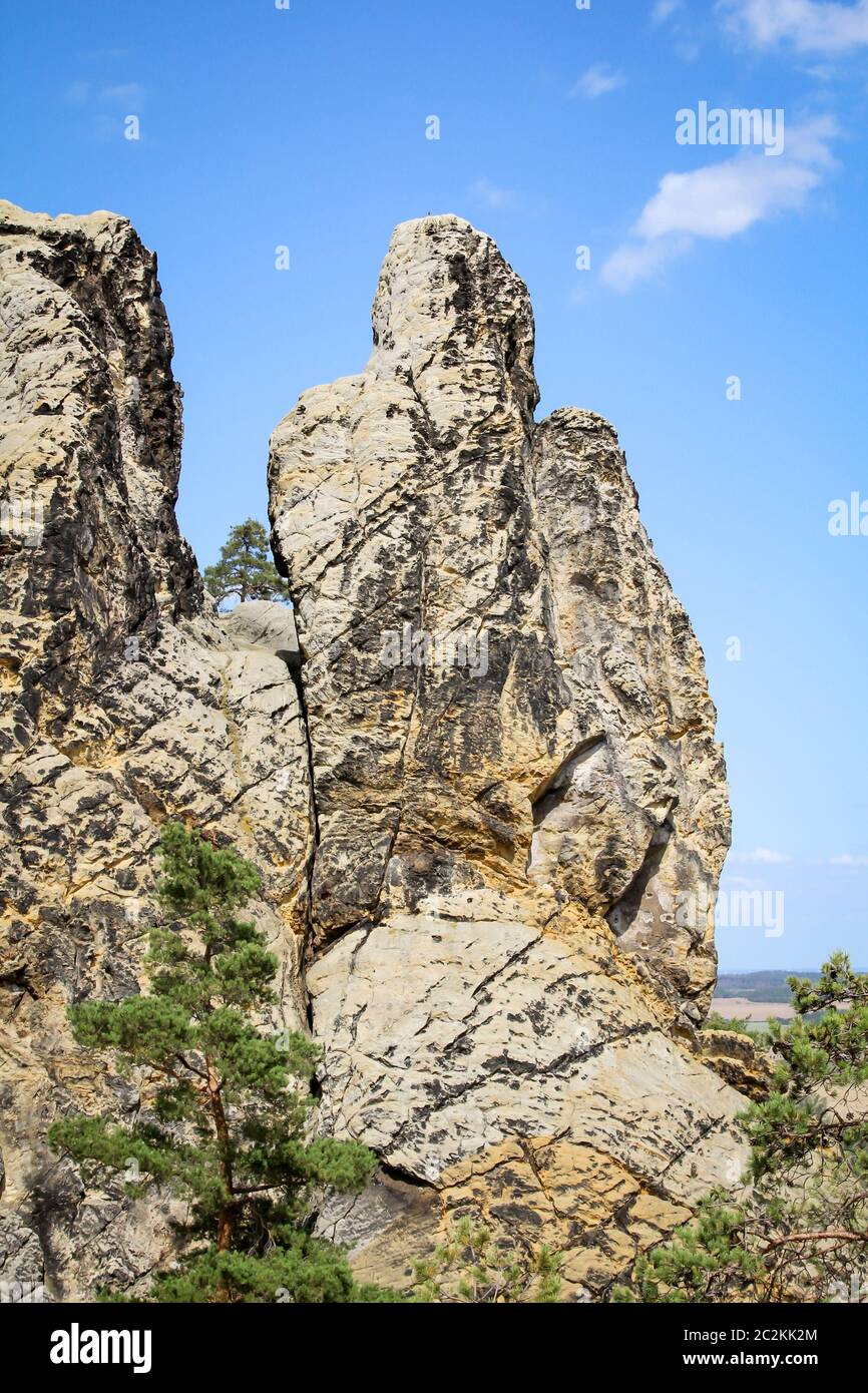 Resina, montañas, rocas de arenisca forman un hermoso paisaje Foto de stock