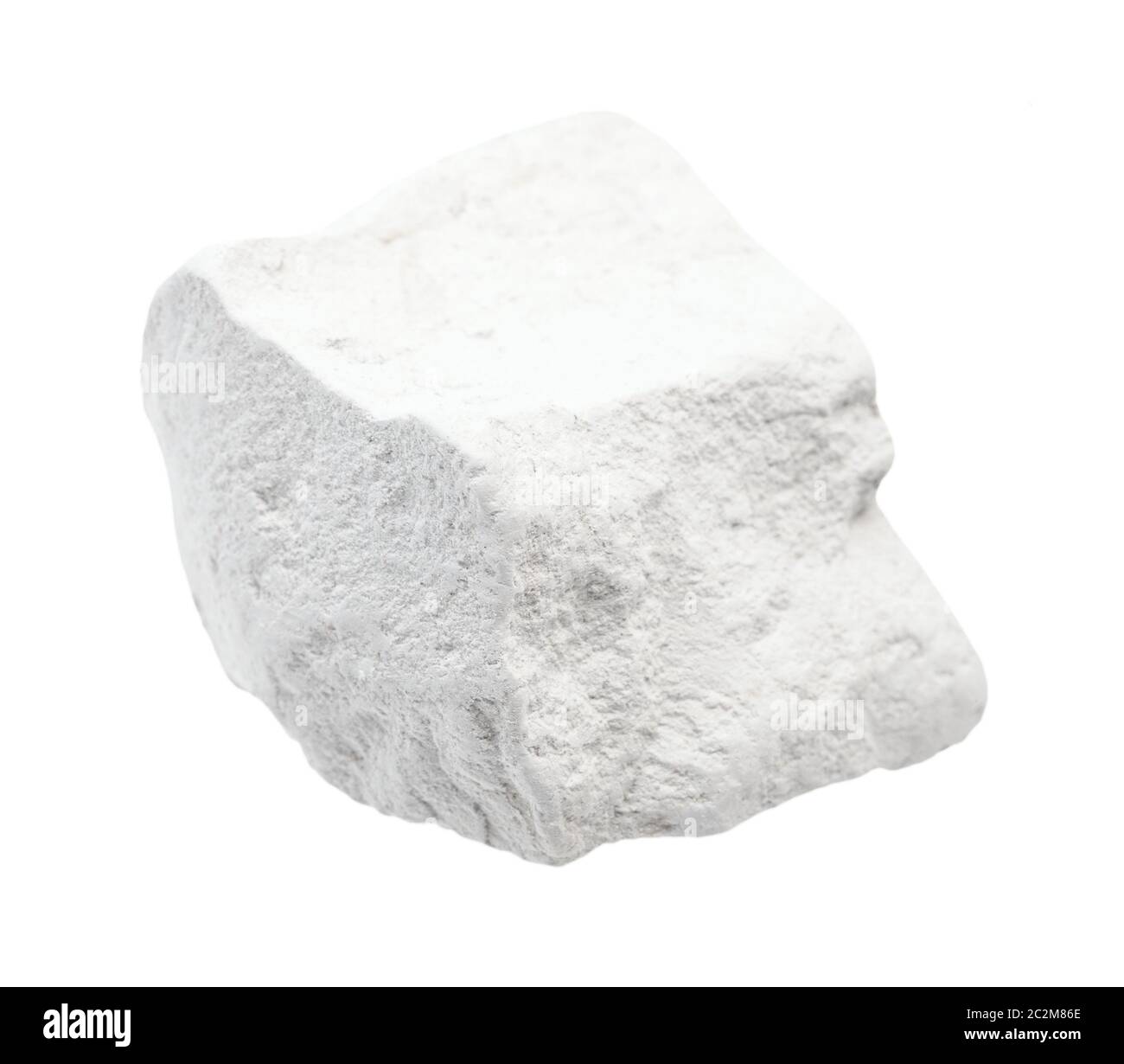 primer plano de la muestra de mineral natural de la colección geológica -  roca de tiza rugosa (piedra caliza blanca) aislada sobre fondo blanco  Fotografía de stock - Alamy