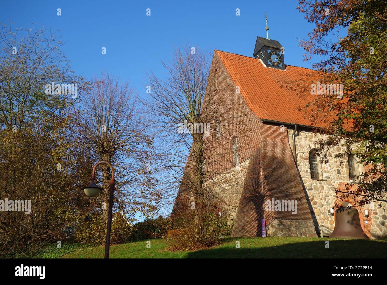 Iglesia Evangélica Luterana de San Mauricio en Hittfeld Foto de stock