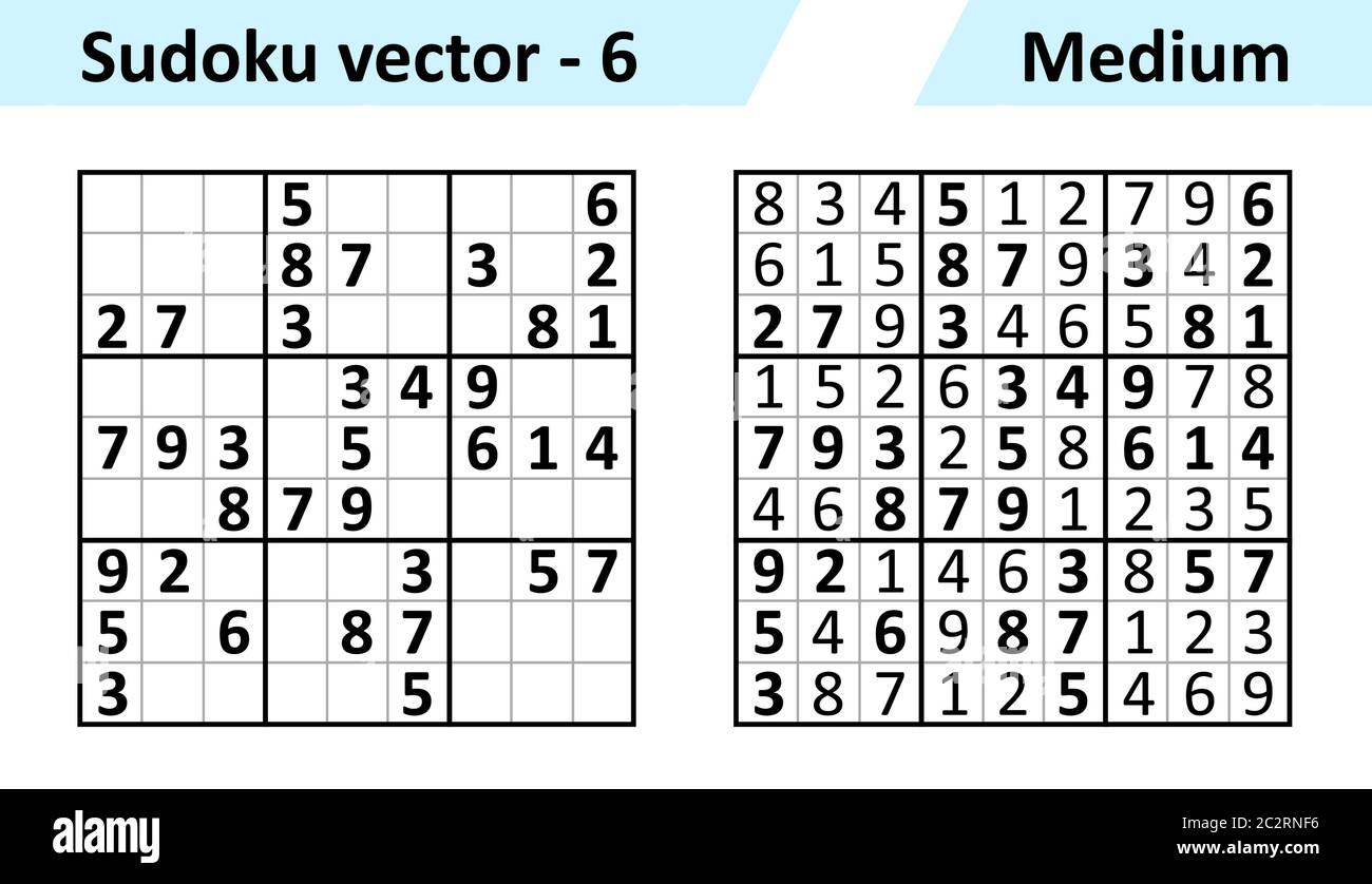 principal entregar Buque de guerra Juego Sudoku con respuestas. Juego de diseño vectorial simple Sudoku.  Plantilla en blanco. La complejidad de la tarea es mediana Imagen Vector de  stock - Alamy