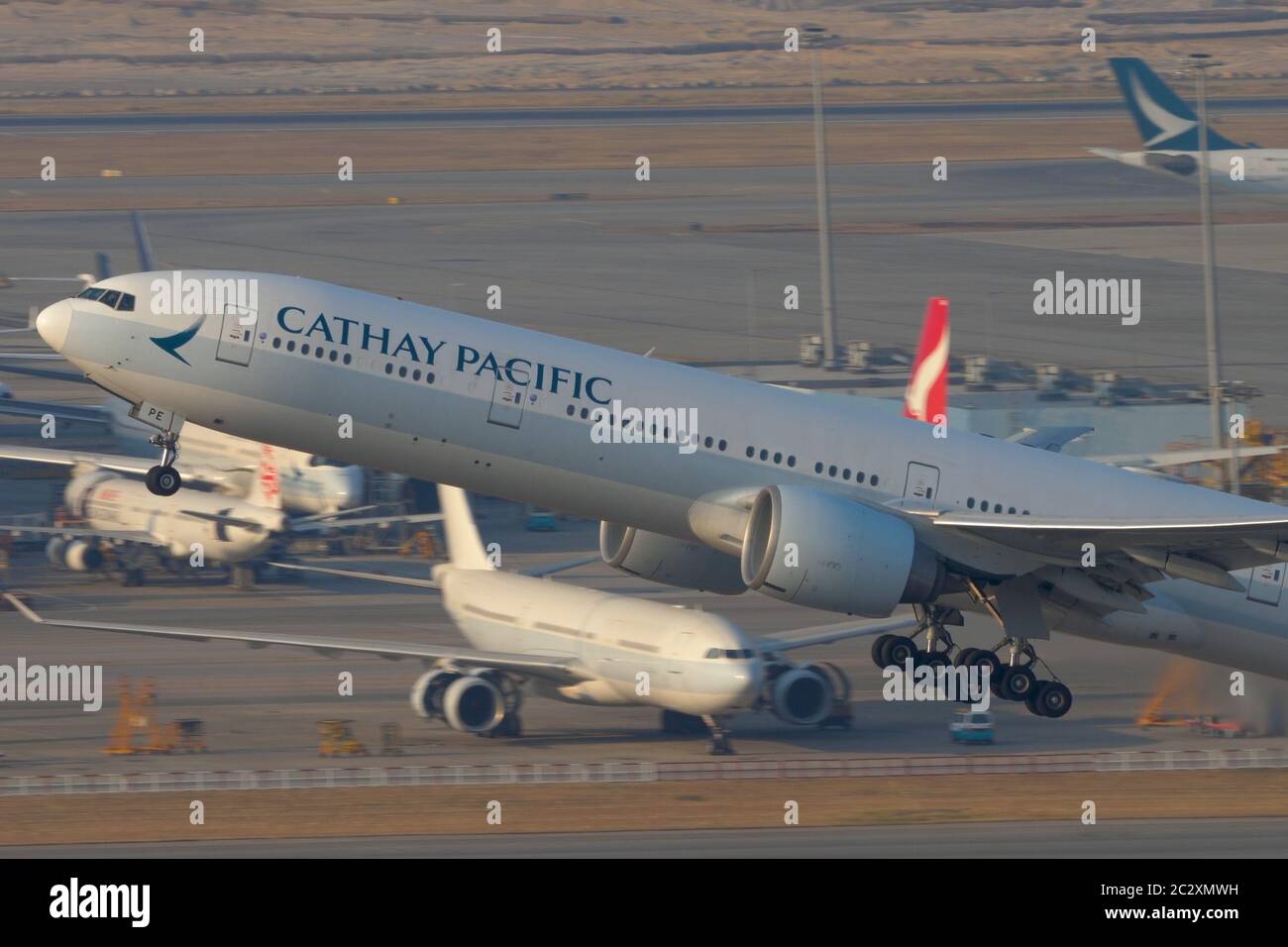 Cathay Pacific Boeing Hong Kong Foto de stock