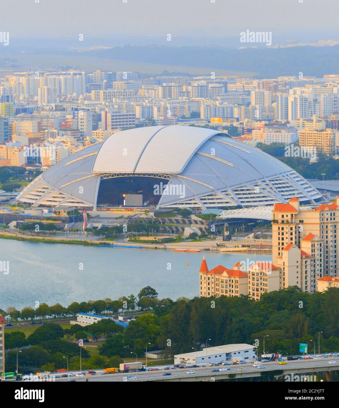 Estadio nacional estadio deportivo arena Singapur Foto de stock