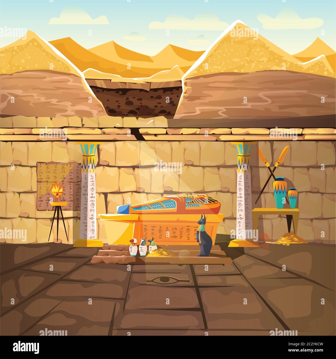 Tumba egipcia antigua encontrar Imágenes vectoriales de stock Alamy