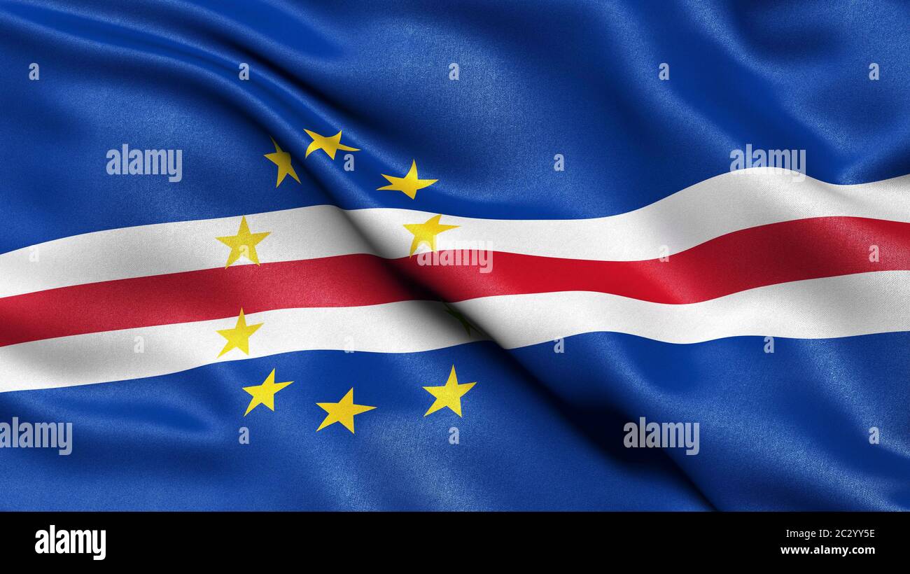 Bandera de Cabo Verde ilustración en D Fotografía de stock Alamy