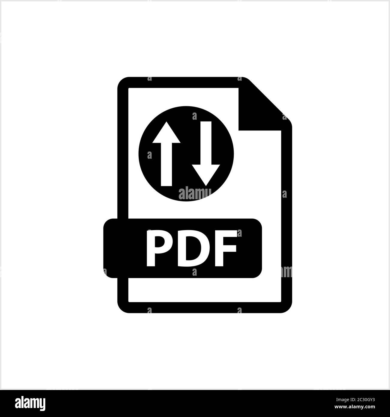 Icono PDF, icono de archivo PDF, texto portátil Formato de archivo gráfico  Ilustración de imágenes vectoriales Imagen Vector de stock - Alamy