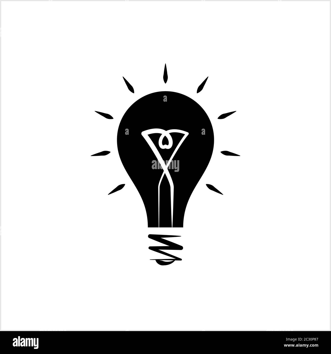 Icono de bombilla, icono de idea, icono de lámpara Ilustración de arte  vectorial Imagen Vector de stock - Alamy