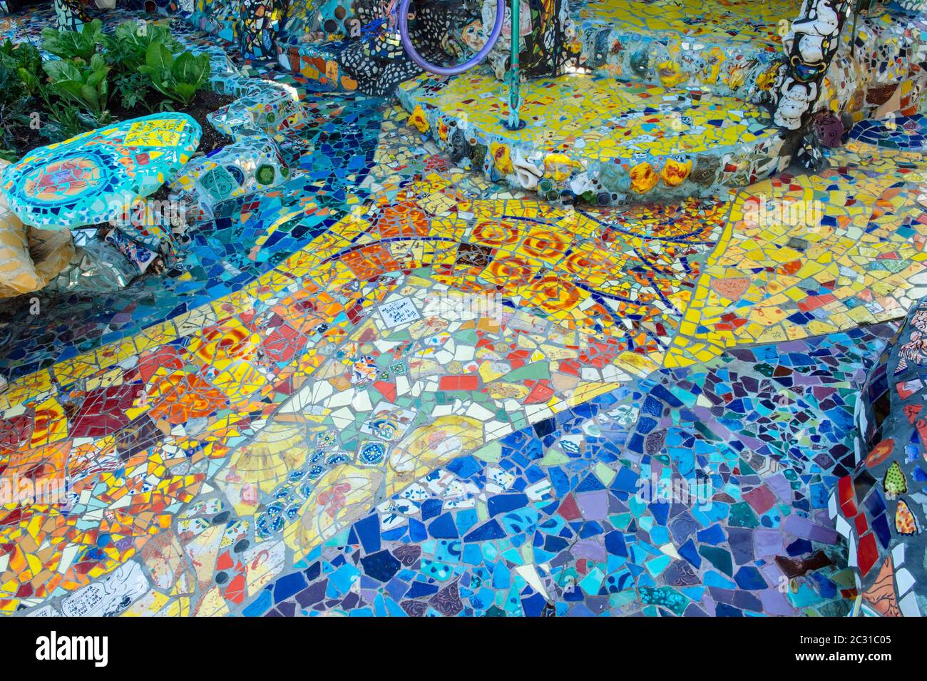 Vista de Mosaic House, Venecia, California, EE.UU Foto de stock