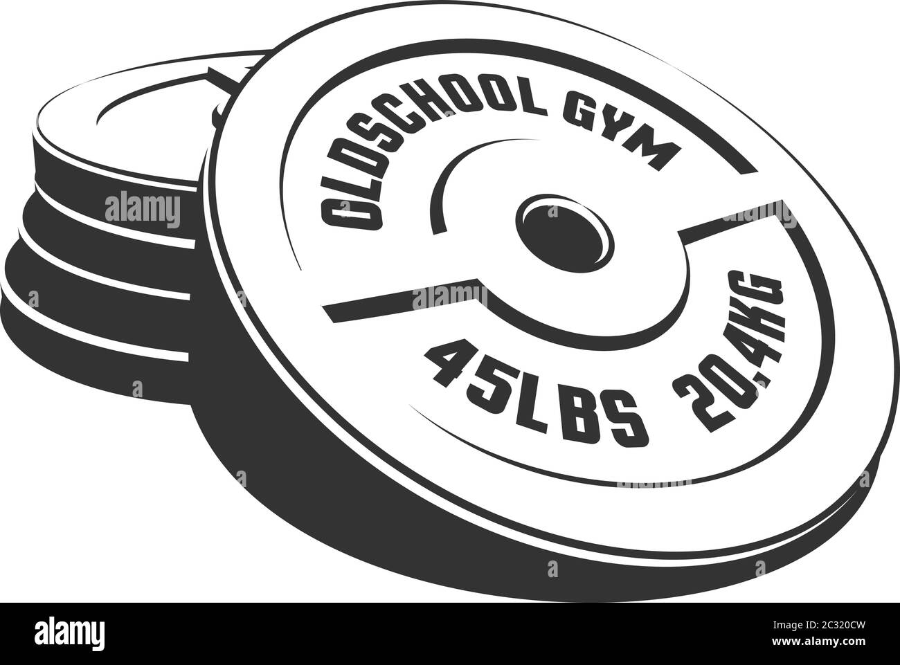 Gym weight disk icon vector Imágenes de stock en blanco y - Alamy