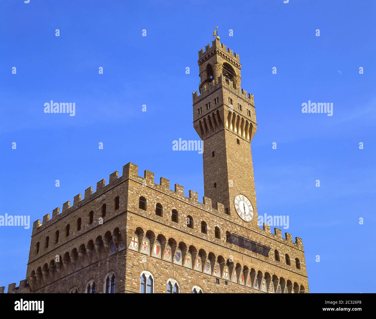 Palazzo Vecchio, Piazza della Signoria, Florencia (Florencia), Toscana, Italia Foto de stock