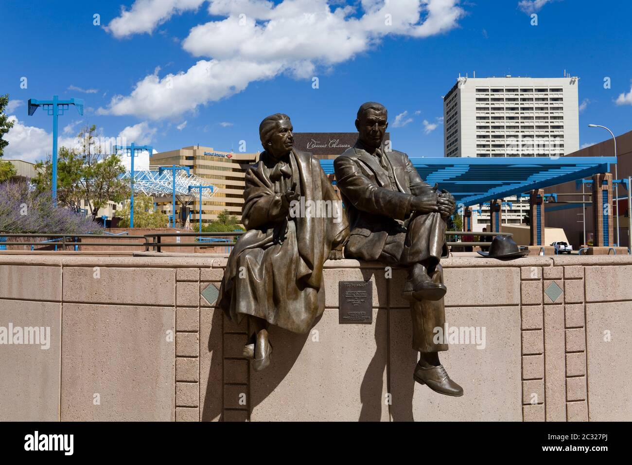 Escultura de 'el Senador' en Civic Plaza,Albuquerque,Nuevo México,EE.UU Foto de stock