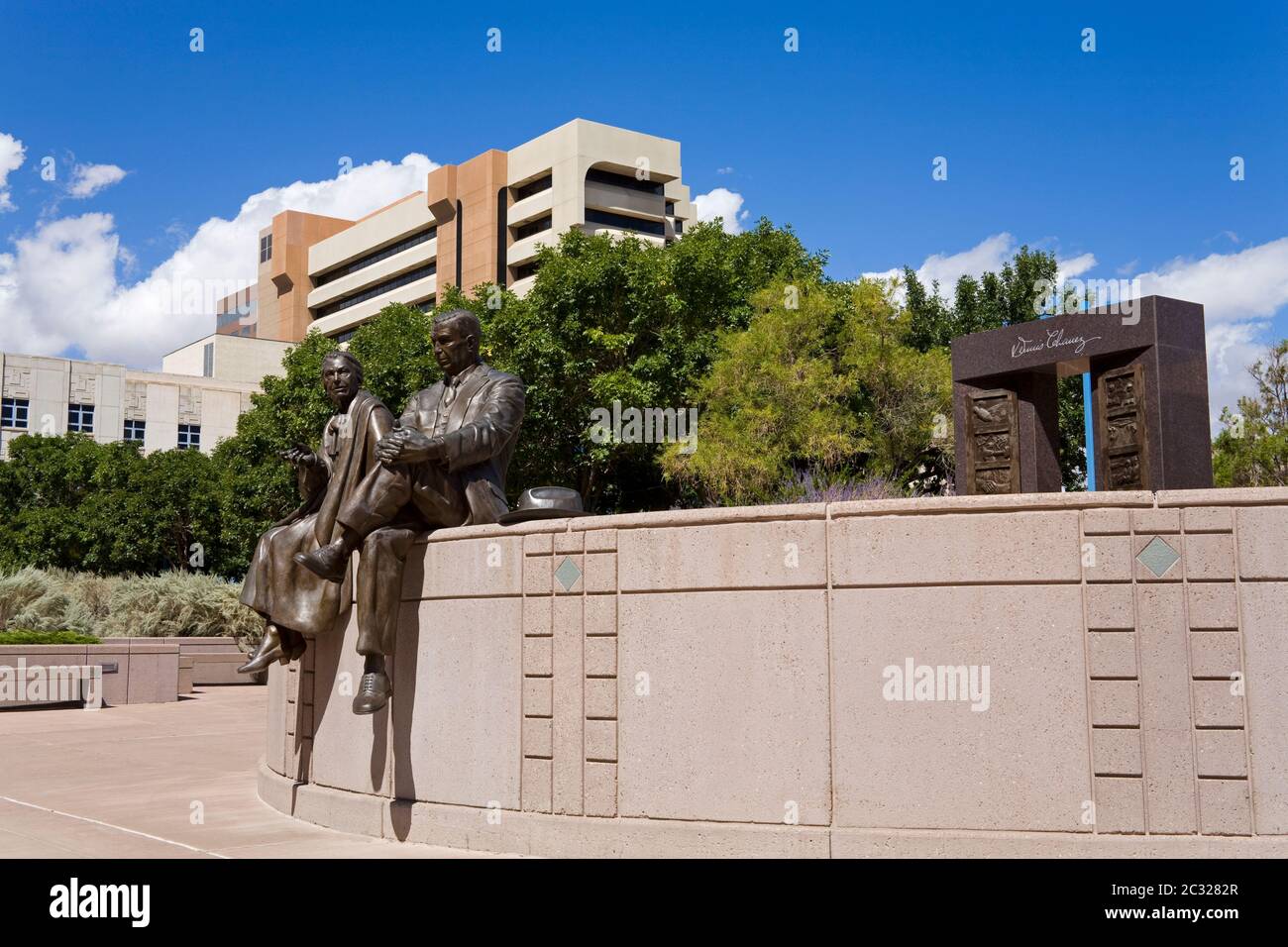 Escultura de 'el Senador' en Civic Plaza,Albuquerque,Nuevo México,EE.UU Foto de stock