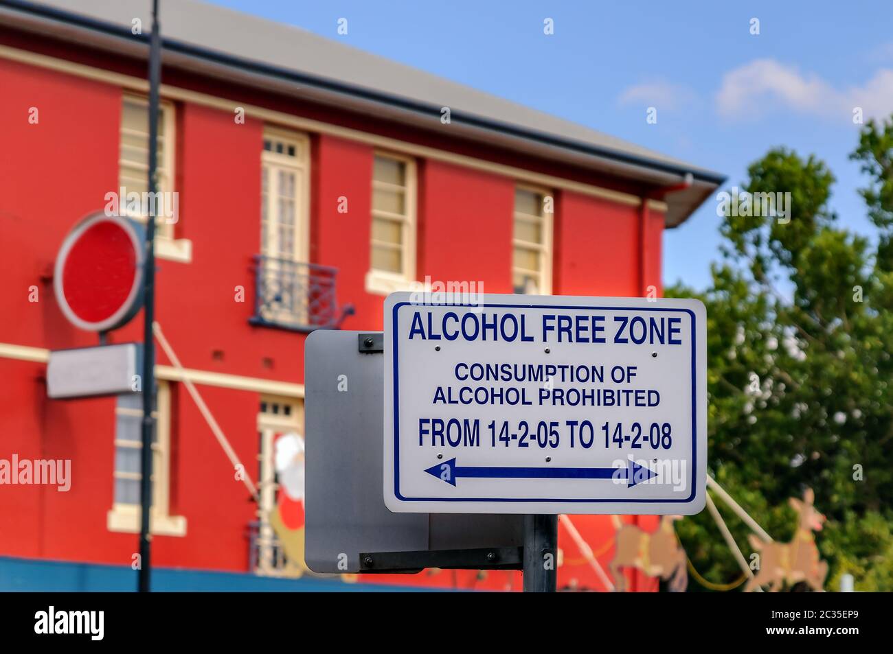 2 X Pegatinas de zona libre de alcohol signos 