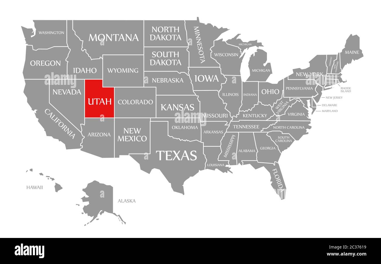 Mapa de estados unidos de utah fotografías e imágenes de alta