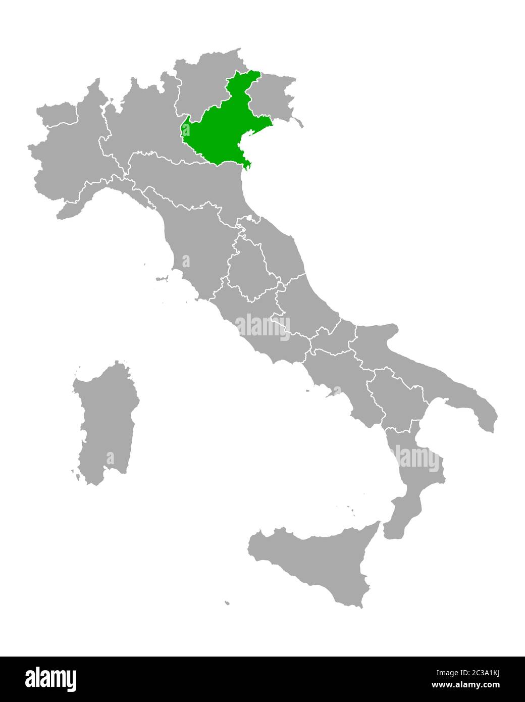 Mapa De La Regi N Del V Neto En Italia Fotograf A De Stock Alamy