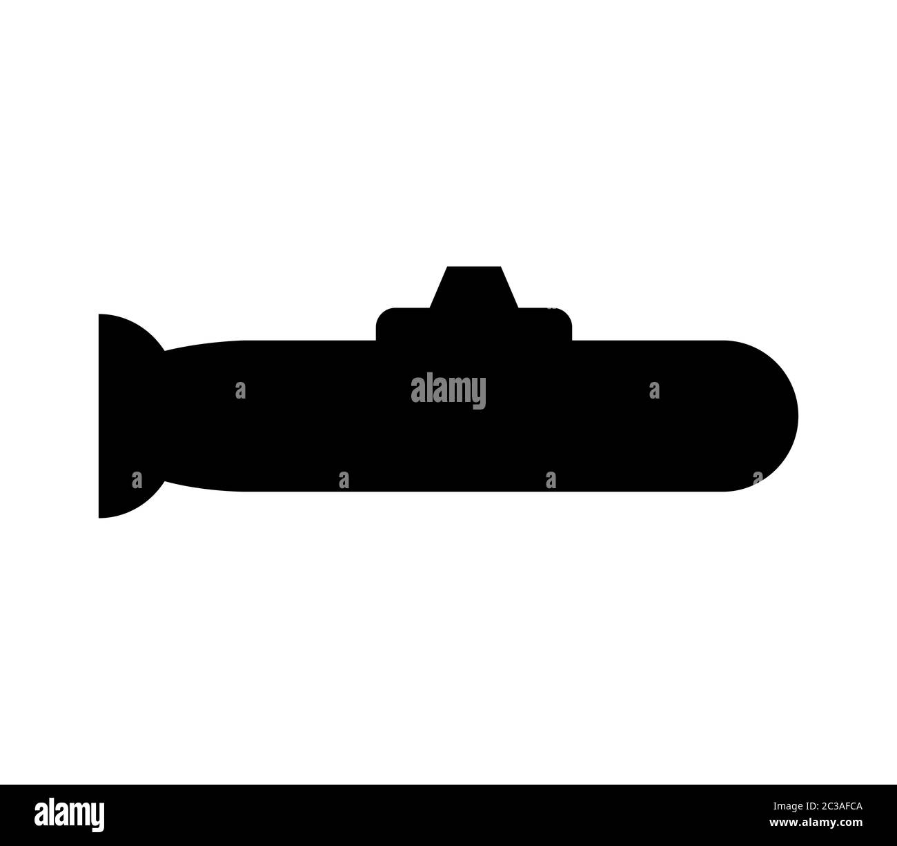 icono submarino ilustrado en vector sobre fondo blanco Foto de stock