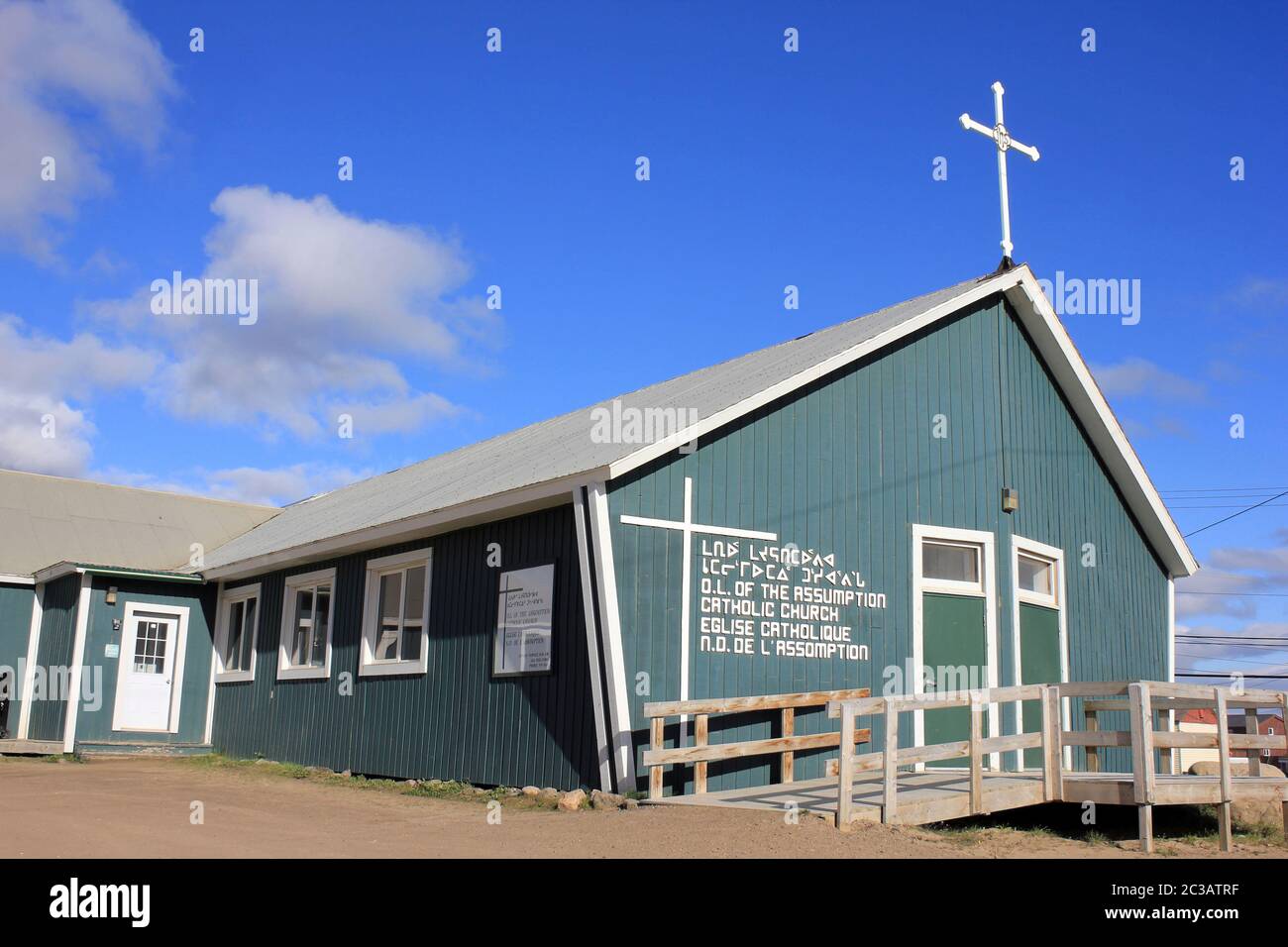 Iglesia Católica nuestra Señora de la Asunción, Iqaluit, Isla Baffin, Nunavut, Canadá Foto de stock