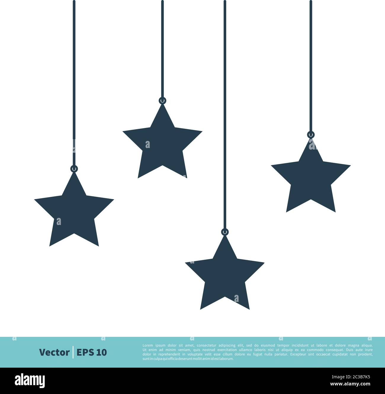 Estrella Colgante decoración de Navidad icono Vector Logo plantilla  Ilustración Diseño. EPS vectorial 10 Imagen Vector de stock - Alamy