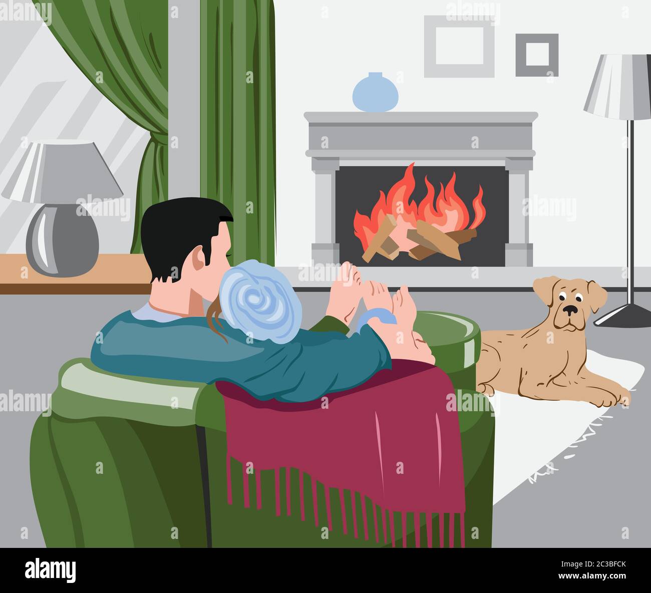 Perro Acostado En El Piso De Madera Im genes Vectoriales De Stock Alamy