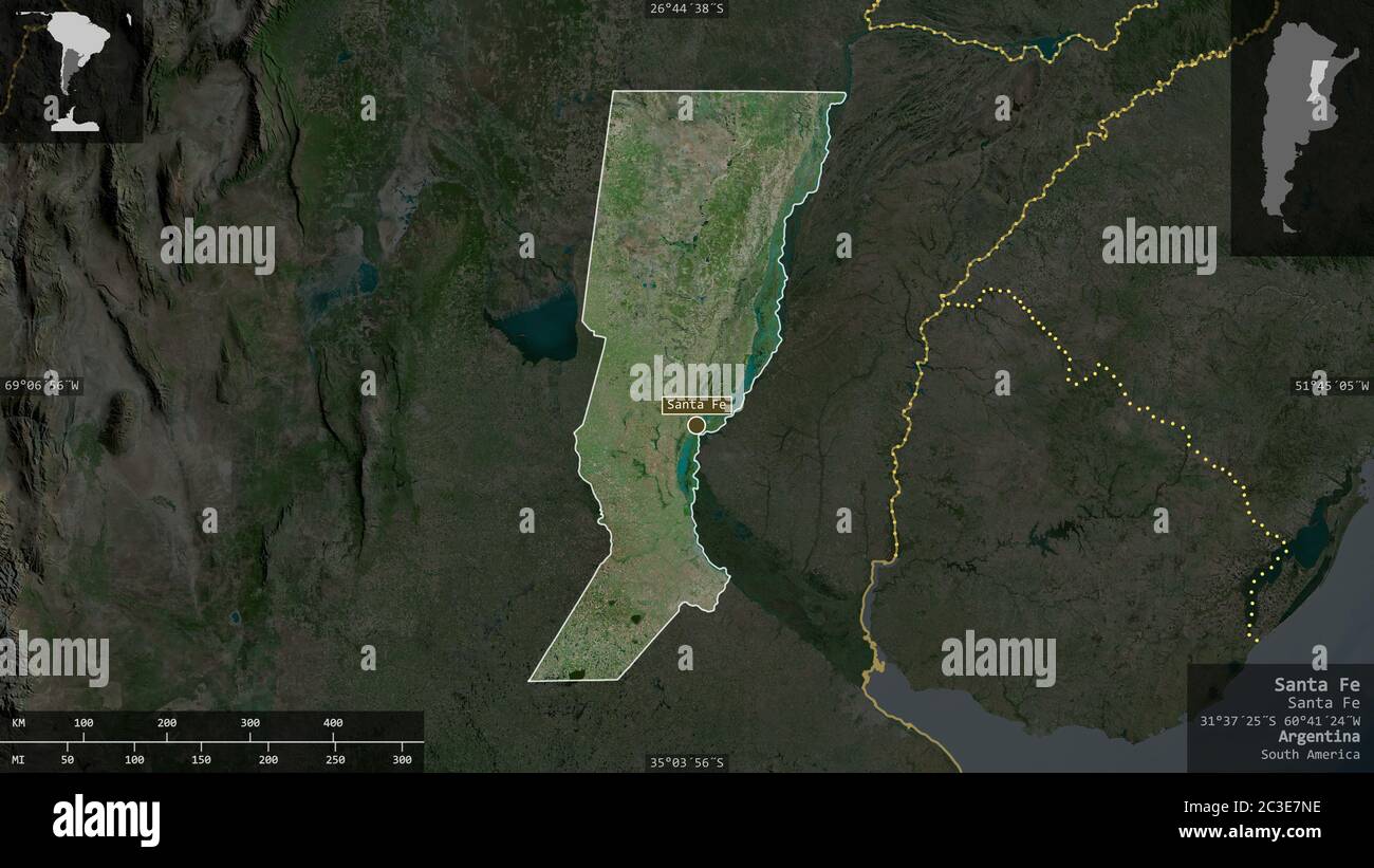 Santa Fe, provincia Argentina. Imágenes por satélite. Forma presentada