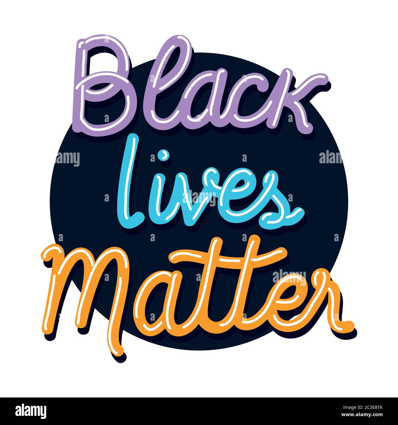 Vidas negras importan texto diseño de la justicia de protesta y el tema del racismo Ilustración vectorial Ilustración del Vector