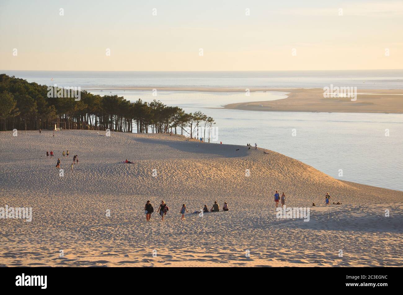Vacaciones en la bahía de Arcachon y la duna de pilat, Francia Foto de stock