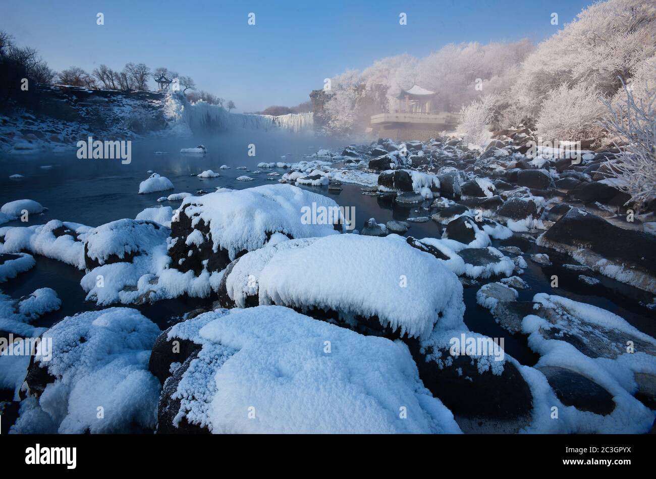 Heilongjiang provincia mudanjiang jingbo nieve Foto de stock