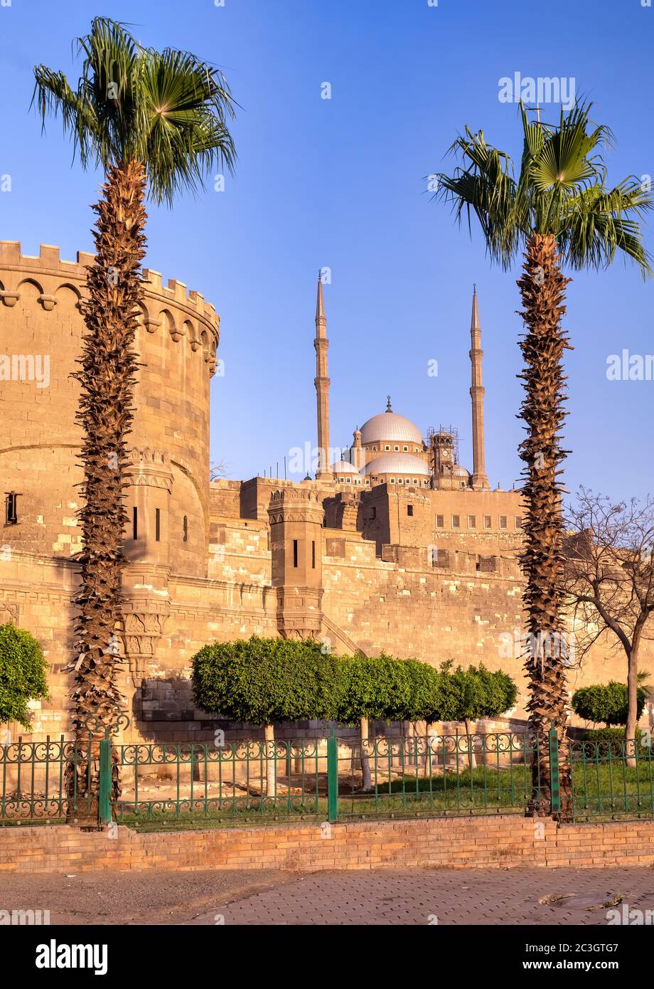 Mezquita de la Ciudadela de Saladino, Plaza Salah el-Deen, el Cairo, Egipto Foto de stock