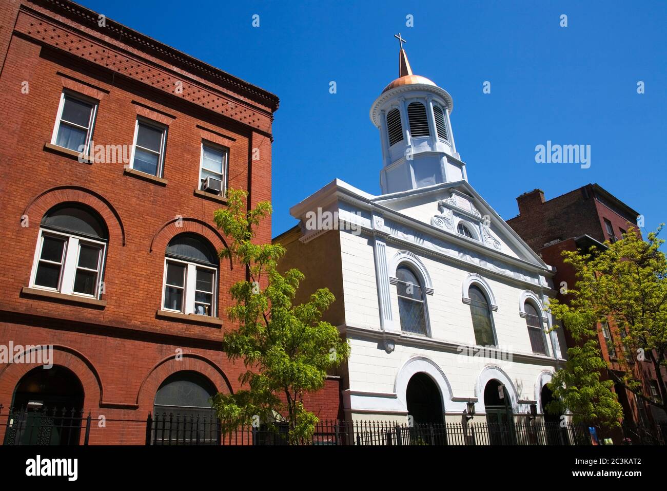 San Juan de la Iglesia Evangélica Luterana, Greenwich Village, el centro de  Manhattan, Ciudad de Nueva York, Nueva York,  Fotografía de stock -  Alamy