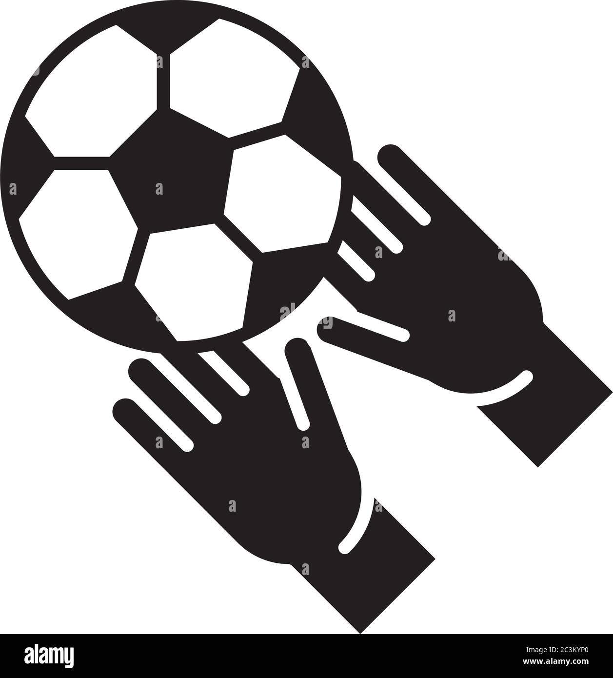 juego de fútbol, pelota y guantes equipo liga deportes recreativos torneo  silueta estilo icono vector ilustración Imagen Vector de stock - Alamy